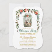 Waterverf WinterFloral Mason Jar Kaart (Voorkant)