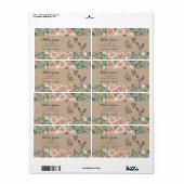 waterverf winterflorale eierkartonnen etiket (Full Sheet)