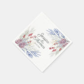 Waterverf Winterfoliage Weddenschap Servet (Hoek)