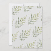 waterverf wintergroen uitgesteld Bruiloft Kaart (Achterkant)