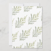 waterverf wintergroen uitgesteld Bruiloft Kaart (Achterkant)