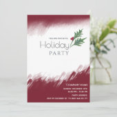 Waterverf wintergroen Vakantiefeest Kaart (Staand voorkant)