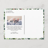 Waterverf Wintergroen Vrolijk kerstfeest Foto Feestdagenkaart (Achterkant)