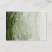 Waterverf Wintergroene pine-boom en witte bloemen Informatiekaartje (Achterkant)