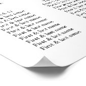 Waterverf Wintergroene pine-boom en witte bloemen Poster (Hoek)