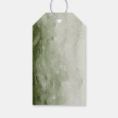 Waterverf wintergroene sinusboom en pijnkloon cadeaulabel (Achterkant)