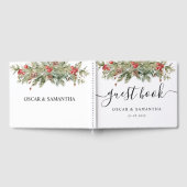 Waterverf wintergroene sinusboom en pijnkloon gastenboek (Volledig)