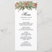 Waterverf wintergroene sinusboom en pijnkloon menu (Voorkant)