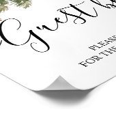 Waterverf wintergroene sinusboom en pijnkloon poster (Hoek)