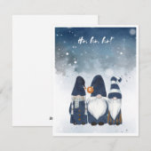 Waterverf Winterkabouters Schattige Feestdagenkaart (Voorkant / Achterkant)