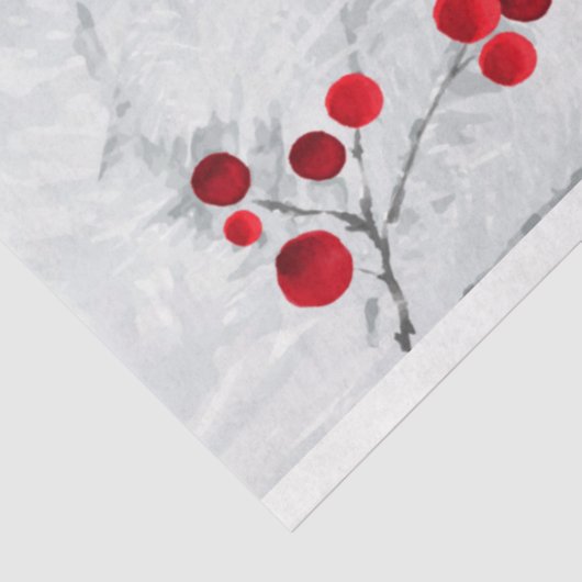 Waterverf Winterkardinale ontkoppeling Tissuepapier (Detail)