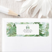 Waterverf winterkerst etiket (Insitu)