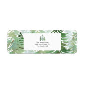 Waterverf winterkerst etiket (Voorkant)