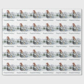 Waterverf winterkerstkabouter cadeaupapier (Vlak)