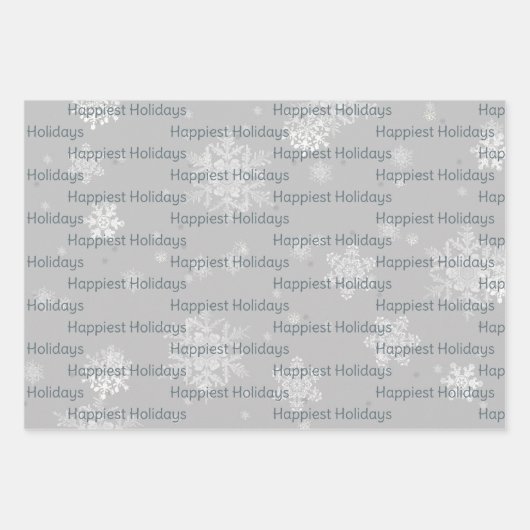 Waterverf winterkerstkabouter inpakpapier vel (Voorkant 3)