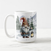 Waterverf winterkerstkabouter koffiemok (Links)