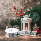 Waterverf winterkerstkabouter satijnen lint