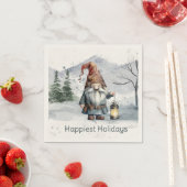 Waterverf winterkerstkabouter servet (Insitu)