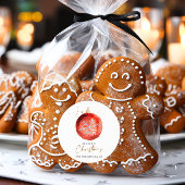 Waterverf Winterkerstversiering Ronde Sticker