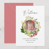 Waterverf winterkondiging bedankkaart (Voorkant / Achterkant)