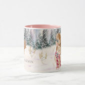 Waterverf Winterkonijn Eekhoorn Woodlands Naam Mok (Midden)