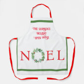 Waterverf Winterkrans PERSONALISEREN Schort (Voorkant)