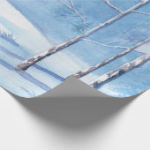 Waterverf winterlandschap cadeaupapier (Hoek)