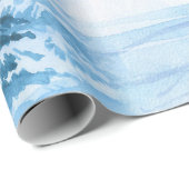 Waterverf winterlandschap cadeaupapier (Rol Hoek)