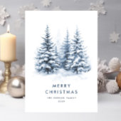 Waterverf Winterlandschap Kerst Feestdagenkaart