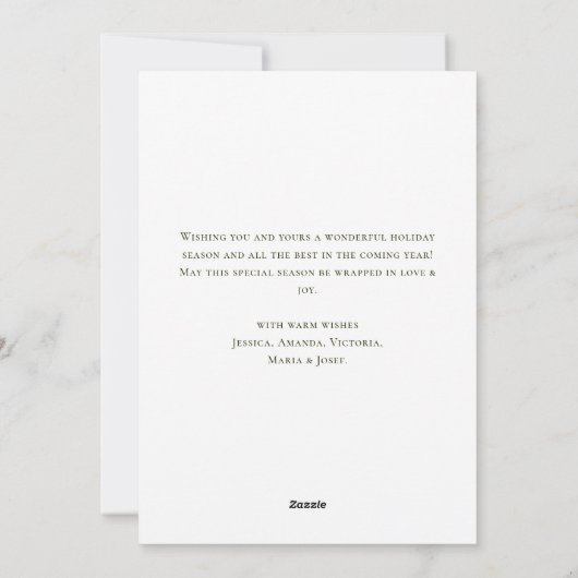 Waterverf Winterlandschap Kerst Feestdagenkaart (Achterkant)