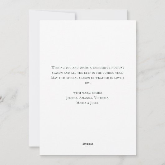 Waterverf Winterlandschap Kerst Feestdagenkaart (Achterkant)