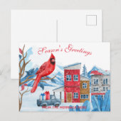 Waterverf winterlandschap — Kerstmis Briefkaart (Voorkant / Achterkant)