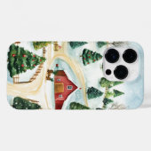 Waterverf winterlandschap met brandbomen Case-Mate iPhone case (Achterkant (horizontaal))