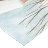 Waterverf winterlandschap met brandbomen medium tafelloper (Hoek)