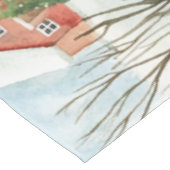 Waterverf winterlandschap met brandbomen tafelkleed (Gekanteld)