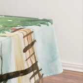 Waterverf winterlandschap met brandbomen tafelkleed (Voorbeeld)