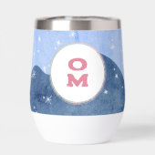 Waterverf winterlandschap Monogram Snowy (Achterkant)