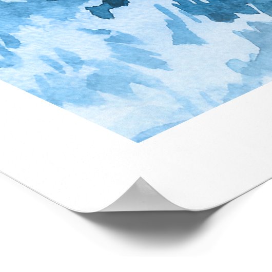 Waterverf Winterlandschap Natuur Poster (Hoek)