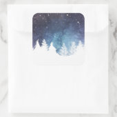 Waterverf Winterlandschap Vakantie | STICKER (Tas)