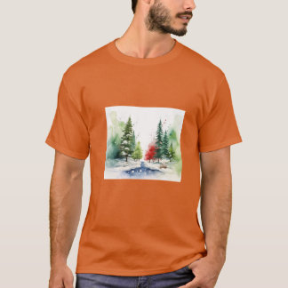 Waterverf Winterlandschappen Vol.6 T-shirt Design