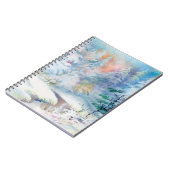 Waterverf winterlandschapsillustratie notitieboek (Linkerzijde)