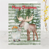 Waterverf wintermaandag en geitenfeestdag Kaart (Gele Bloem)