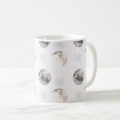 Waterverf Winternacht Maanpatroon Koffiemok (Voorkant rechts)