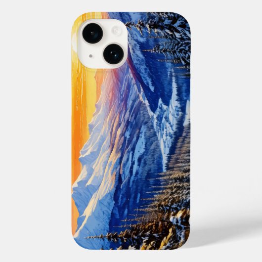 waterverf winterochtend iPhone / iPad case (Achterkant)