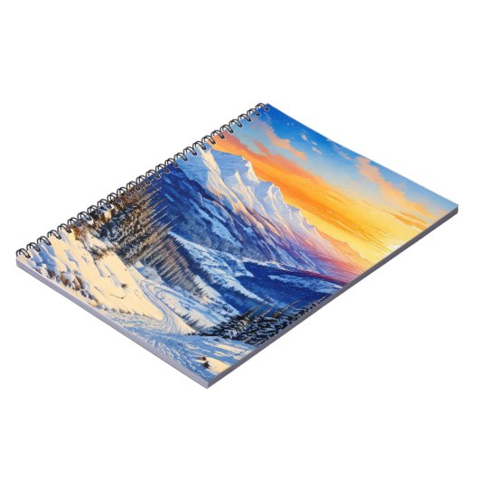 waterverf winterochtendspiraal notitieboek (Linkerzijde)