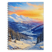 waterverf winterochtendspiraal notitieboek (Voorkant)