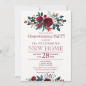 Waterverf winterpartij bloemen kaart (Voorkant)