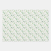 Waterverf winterpijnbloemen en kerstbomen inpakpapier vel (Voorkant 3)