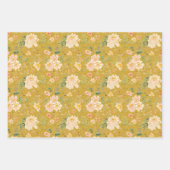 Waterverf winterpijnbloemen en kerstbomen inpakpapier vel (Voorkant 2)