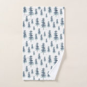 Waterverf winterpingboompatroon bad handdoek (Handdoek)